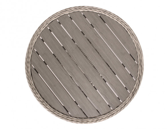 Siesta Lys Grå Cafesæt m/2 loungestole - Ø 70 cm