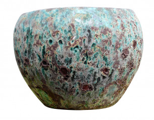 Low EggPot Cream/green 42 cm