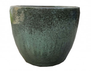 Low egg pot moss green - 47 cm