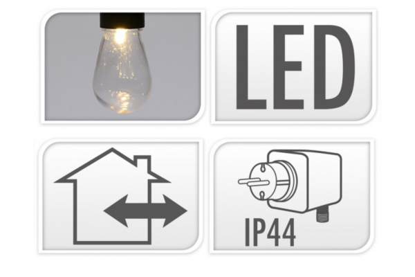Lyskæde, LED m/20 pærer