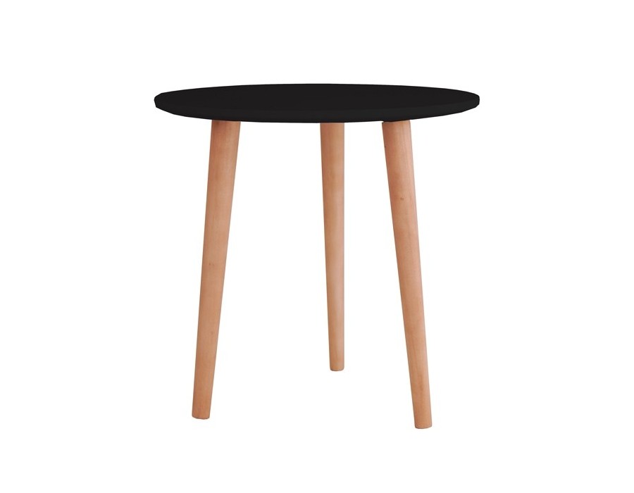Soku rundt sofabord h: 40 cm sort/natur Rundt sofabord sort