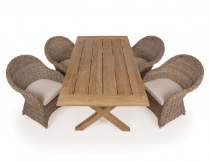 Chadstone Kubu Teak Havemøbelsæt