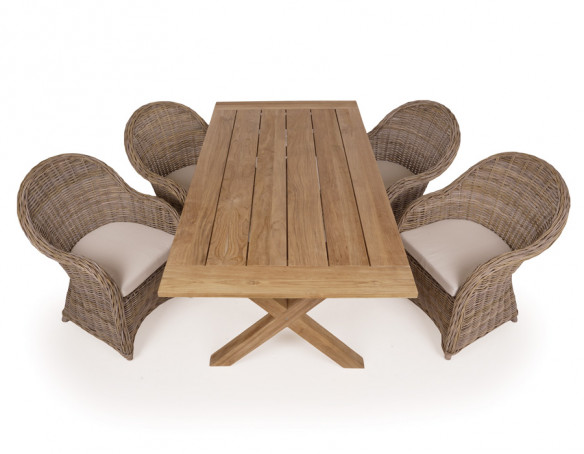 Chadstone Kubu Teak Havemøbelsæt