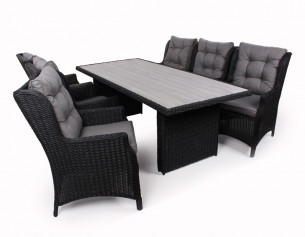 Siesta Sort Havemøbelsæt 2
