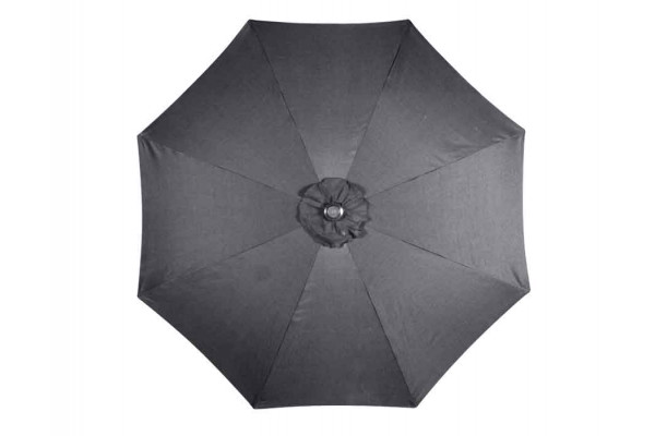 Alu parasol m/krank og tilt - Ø 3 meter - Grå