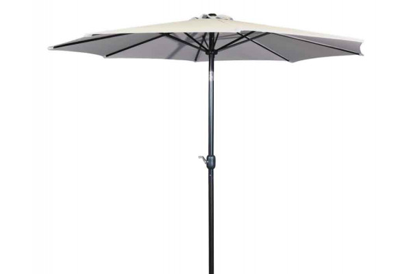 Alu parasol m/krank og tilt - Ø 3 meter - Beige