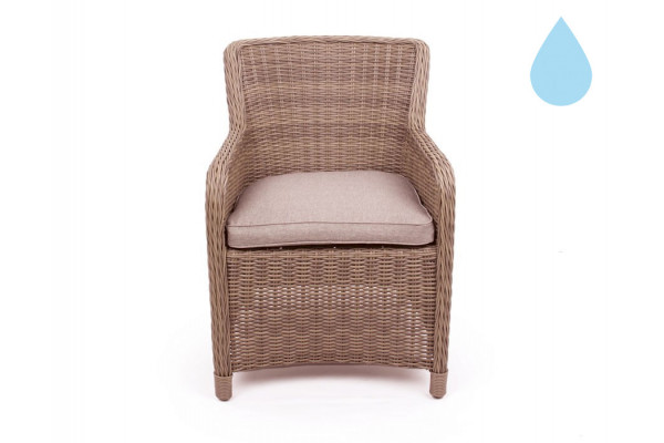 Rio Dusty Havemøbelsæt m/4 spisestole - Ø 130 cm