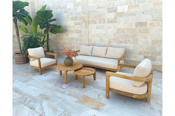 Las Vegas Teak Sofa 3 pers.