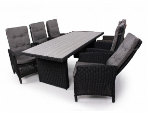 Rio Sort Havemøbelsæt m/6... 2