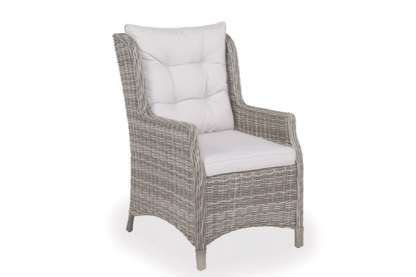 Rio Lys Grå Cafesæt m/2 loungestole - Ø 70 cm -...