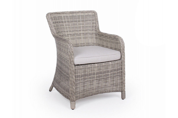 Rio Lys Grå Cafesæt m/2 loungestole - Ø 70 cm -...