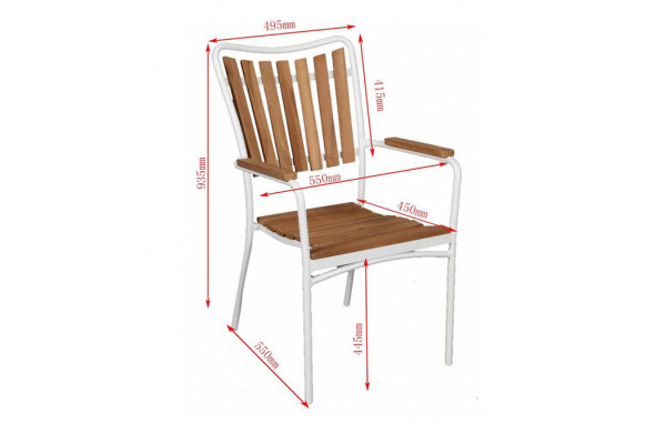 DaneLine Eva Cafésæt - Ø70 cm - Hvid