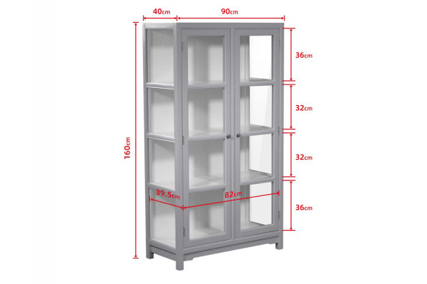 Barsø Vitrineskab - 160x90x40 cm
