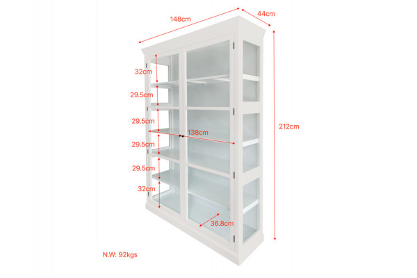 Fyn Vitrineskab - 212x148x44 cm
