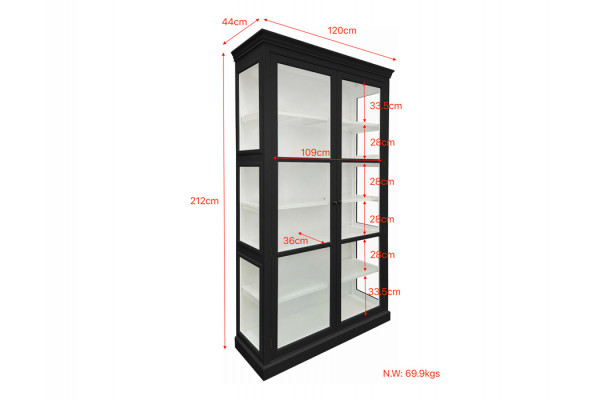Christiansø Vitrineskab - 212x120x44 cm