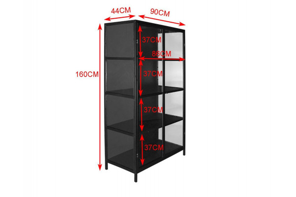 Ærøskøbing Vitrineskab i Metal - 90x40x160 cm -...