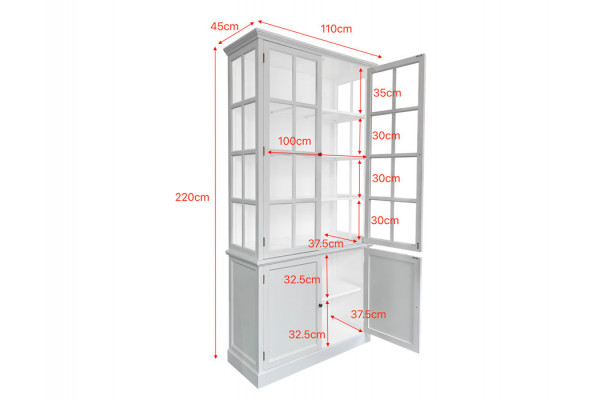 Romsø Vitrineskab - 220x110x45 cm