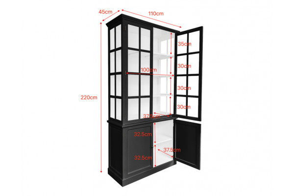 Romsø Vitrineskab - 220x110x45 cm