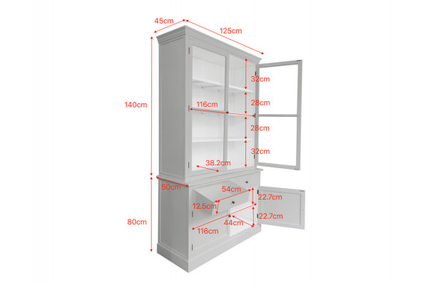 Tåsinge Vitrineskab - 220x125x50 cm