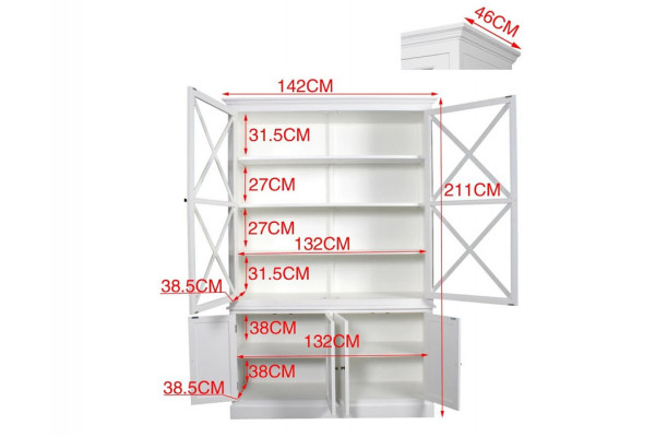 Orø Vitrineskab - 211x142x46 cm