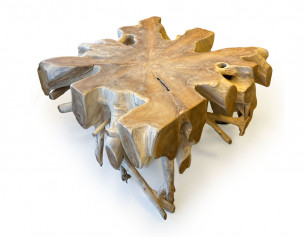 Rodbord - 80x80 cm - Teak 2