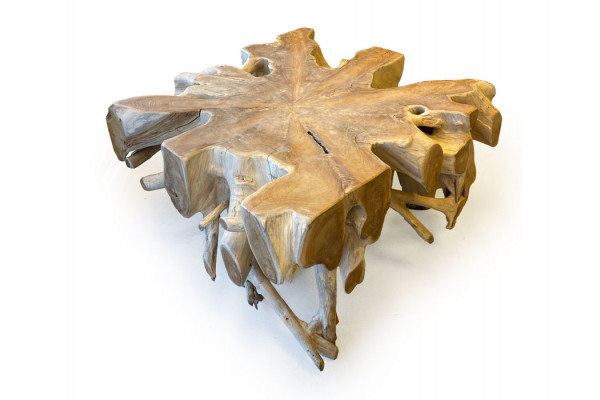 Rodbord - 80x80 cm - Teak