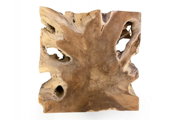 Rodbord - 80x80 cm - Teak