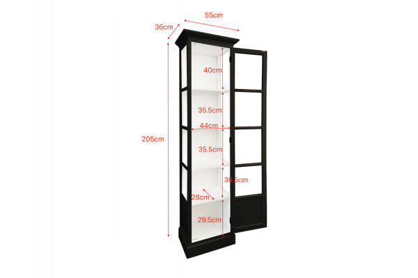 Agersø Vitrineskab - 205x55x36 cm