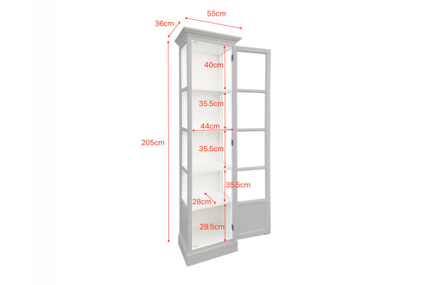 Agersø Vitrineskab - 205x55x36 cm