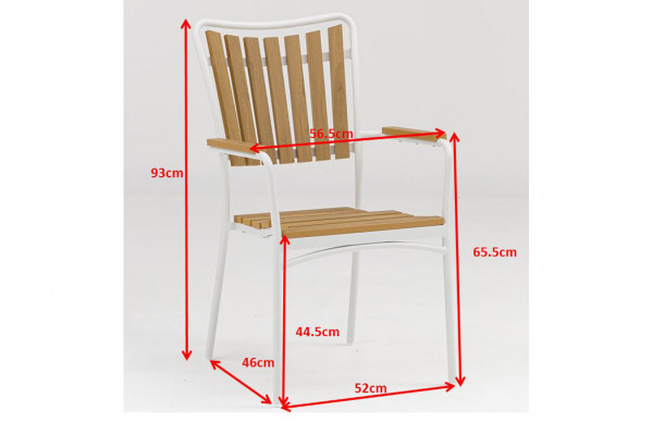 DaneLine Adam Havemøbelsæt - Ø110 cm - Hvid