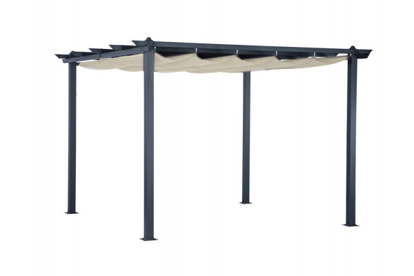 Pelle Pergola Pavillon Portimao 3x4 Meter Grå Beige