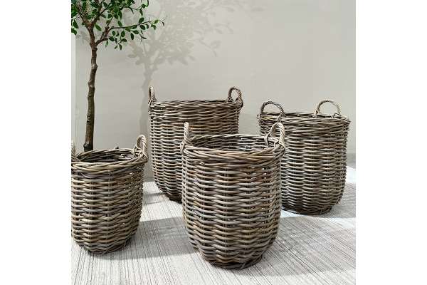 Fletkurv - Naturrattan - 34 cm