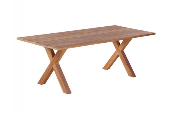 Milo Plankebord m/bordben i teak - Kryds -...