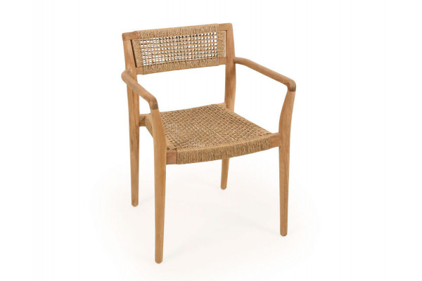 Luna Manja Teak havemøbelsæt m/4 stole - Ø150 cm