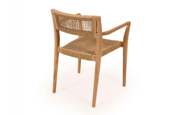 Luna Manja Teak havemøbelsæt m/4 stole - Ø150 cm