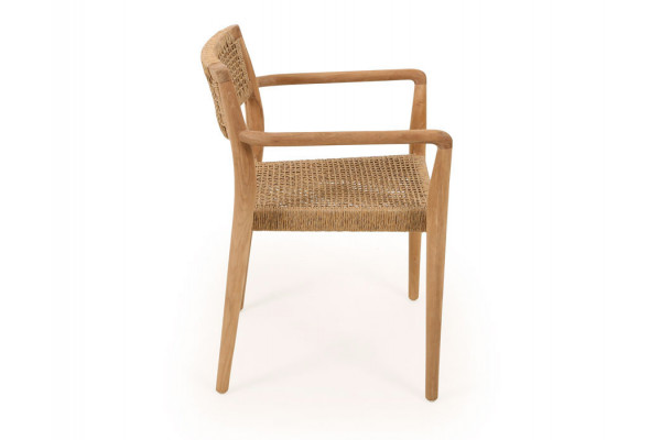 Luna Manja Teak havemøbelsæt m/4 stole - Ø150 cm
