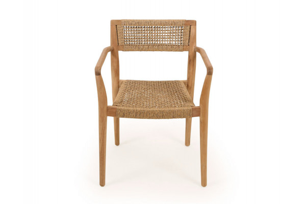 Luna Manja Teak havemøbelsæt m/4 stole - Ø150 cm