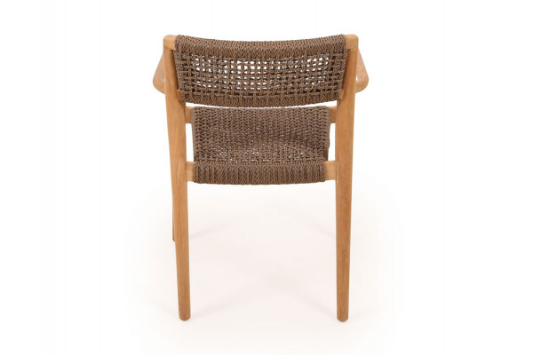 Luna Tonka Teak havemøbelsæt m/4 stole - Ø150 cm