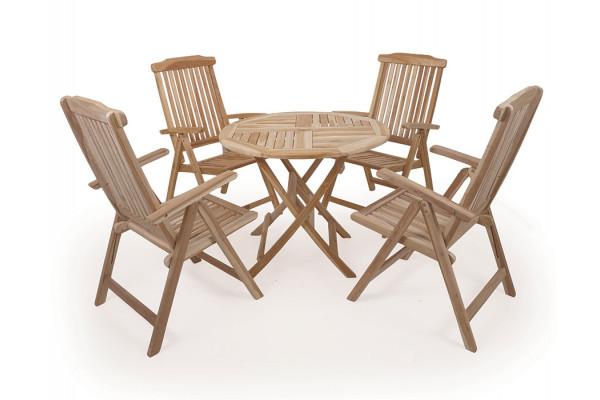 Køln Granada Teak Havemøbelsæt - Ø: 90 cm