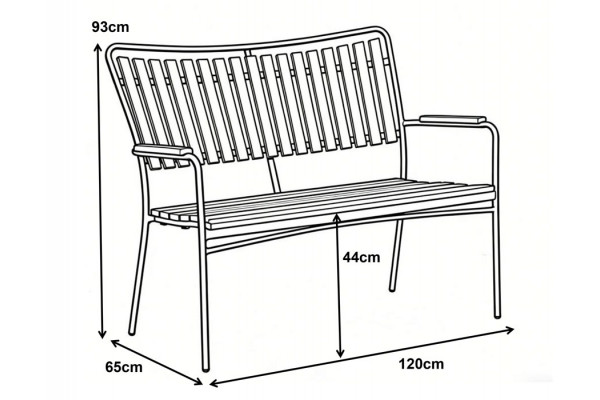 DaneLine Adam Bænk - Nonwood - Latte