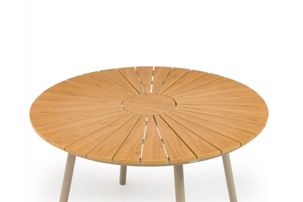 DaneLine Adam Havebord - Nonwood - Ø110 cm - Latte