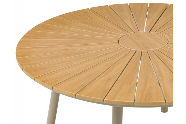 DaneLine Adam Havebord - Nonwood - Ø130 cm - Latte