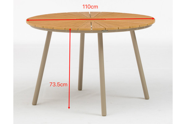 DaneLine Adam Havemøbelsæt - Nonwood - Ø110 cm...