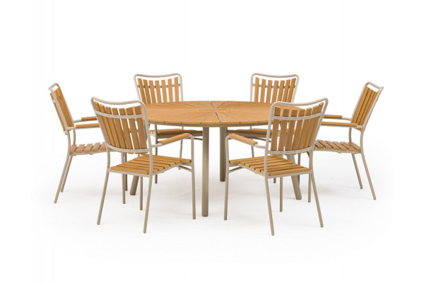 DaneLine Adam Havemøbelsæt - Nonwood - Ø150 cm...