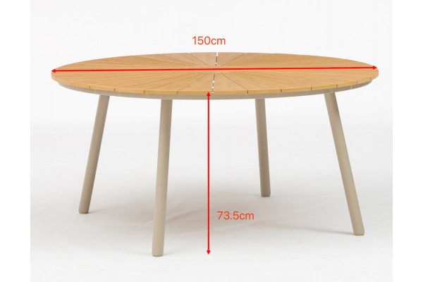 DaneLine Adam Havemøbelsæt - Nonwood - Ø150 cm...