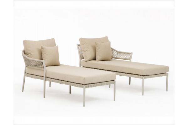 Sandy Dobbelt Solseng - Gråhvid