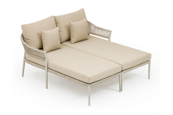 Sandy Dobbelt Solseng - Gråhvid