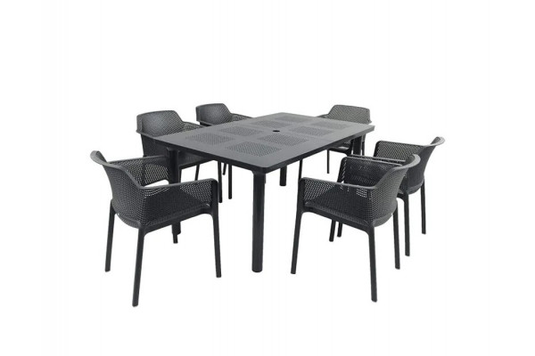 Nardi Libeccio Net Havemøbelsæt - Antracit