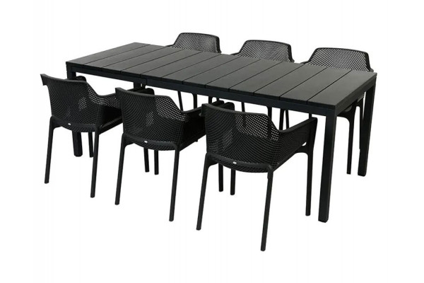 Nardi Rio Net 140/210 Havemøbelsæt - Antracit