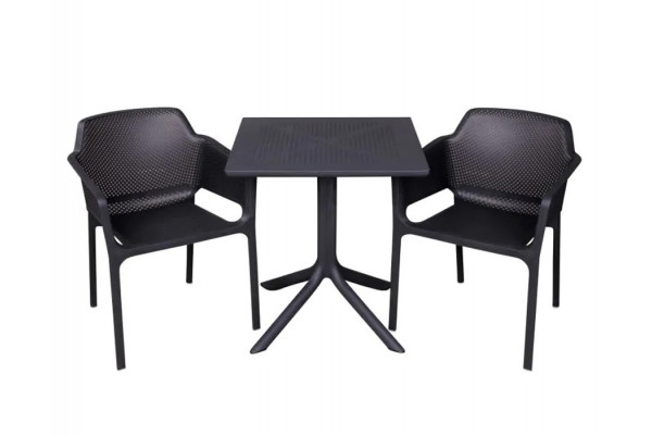 Nardi Clip Net Cafesæt 70x70 - Antracit